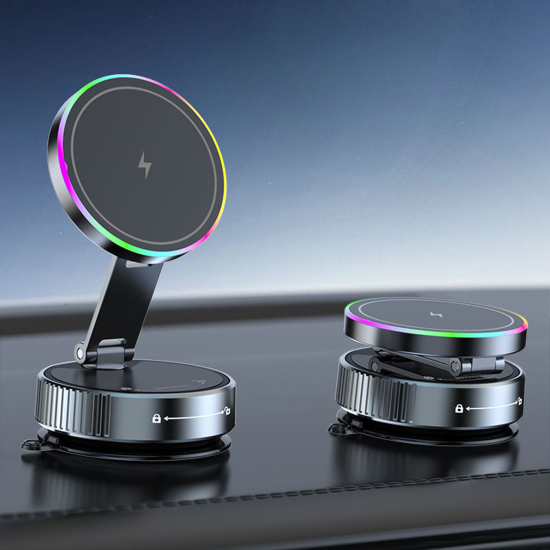 15W Folding Universal Suction Cup Magnetic Wireless Car Charger - Xinbest Brand